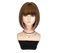 Parrucche Di Capelli Umani Parrucche Parrucche corte diritte a testa intera da donna Parrucche sintetiche alla moda for capelli artificiali da donna Parrucca Decorativa Cosplay