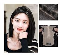Parrucche Di Capelli Umani Pezzo di parrucca Testa da donna for riempire i capelli Pezzo di capelli bianchi Soffice Aumenta la quantità di capelli veri Parrucca piena di persone reali Parrucca con fra
