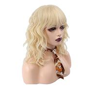 Parrucche Di Capelli Umani Wig Synthetic Natural Lide Biange Curly Resulding Hair for Women Blonde Natural Wave Spalla Lunghezza cosplay Parrucca Decorativa Cosplay(02)