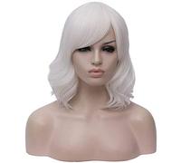 Parrucche di cosplay dei capelli sintetici corti Culry con Bangs Green Grey Grigio Rosso Viola Nero Arancione Blu Bianco Pink Parrucca Donne for le donne(4)