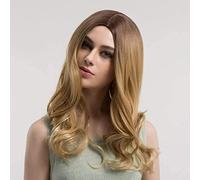 Parrucche di Halloween 56 cm / 22 "Wig Fashion da donna Long Big Wavy Resistente alla luce resistente alla bionda parrucca for donne Cosplay Party Daily Wear Gold/A (Colore : A)