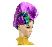 Parrucche di Natale di Halloween Divertenti abiti da vestire Copricapo Mohawk Cresta di gallo Capelli Street Punk Parrucca Mohawk per la casa Halloween Natale Festa Festival Carnevale (Arcobaleno V