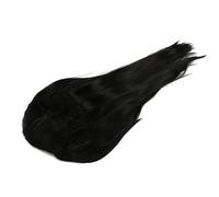 Parrucche Dritte Lunghe, Facili da Regolare di Rete Interna Parrucca Medie di Parrucche Ad Alta densità Resistente Al Caldo per le Parti degli Eventi Cosplay Data (BLACK)