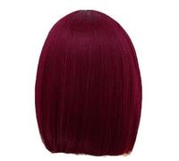Parrucche Europee E Americane Con Frangia, Caschetto Bordeaux, Capelli Corti E Lisci, Capelli Corti Femminili Cosplay