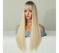 Parrucche Europee E Americane Più Parrucca Cosplay A Testa Piena Con Capelli Lisci Lunghi E Sfumati
