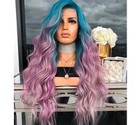Parrucche Europee E Donne Gradiente Tintura Nei Capelli Lunghi Lisci Micro-Capelli Capelli Ricci Capelli Rosa Retina Per Capelli All'Ingrosso
