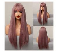 Parrucche for capelli Ombre marroni lunghe e dritte Parrucche sintetiche resistenti al calore della parte centrale compatibili con le parrucche for la moda quotidiana delle donne di Kuroko(Lc5113-1)