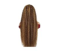 Parrucche for capelli umani frontali in pizzo a onda profonda 13x6 | 4/27 Biondo miele, densità del 230%, parrucche senza colla, capelli umani prepizzicati(22inch)
