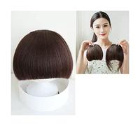 Parrucche Frangia finta Parrucca for capelli veri da ragazza Frangia ispessita Frangia Qi Parrucca for capelli morbidi Parrucca da donna(Color:Dark brown,Size:A)