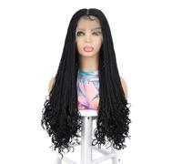 Parrucche Front lace long wavy hair wig for women with large waves Parrucca da donna