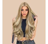 Parrucche frontali in pizzo biondo evidenzia per le donne Drag Real Hair Parrucca riccia lunga onda del corpo resistente al calore parrucca afro sintetica 26 pollici pizzo frontale senza colla