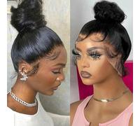 Parrucche frontali in pizzo con capelli umani lisci e lisci 32-36 pollici, trasparenti, 13X4, 360, per donne, brasiliane, senza colla, pre-pizzicate, 180%, parrucca in pizzo 13X6, 28 pollici, densit