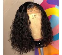 Parrucche frontali in pizzo corto Bob Capelli umani Onda d'acqua 13x4 Parrucche anteriori in pizzo per capelli umani per le donne Parrucca con chiusura in pizzo 4x4 pre pizzicata