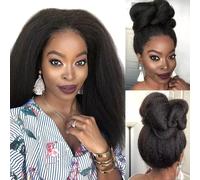 Parrucche frontali in pizzo Enoya 360, capelli umani pre-pizzicati, nodi decolorati, senza colla, per donne nere, densit 200 (parrucca frontale