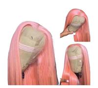 Parrucche frontali in pizzo HD rosa chiaro 13x4 for donne, parrucca frontale brasiliana liscia 13x6 pre-pizzicata(13x6,28inches)