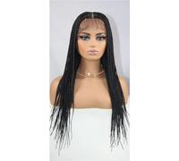 Parrucche Frontali In Pizzo Pieno Per Le Donne Parrucche Intrecciate Senza Nodi Parrucche Sintetiche Con Trecce A Scatola Parrucche Africane 1B 24inch