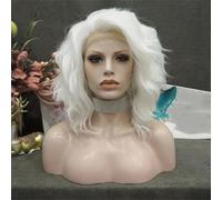 Parrucche Frontali In Pizzo Svizzero Sintetico Corto E Ondulato Da Donna Per Apparizioni Cosplay Spettacolari