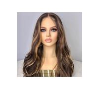 Parrucche frontali in pizzo trasparente HD con onda del corpo senza colla 5x5 Wear and Go, densità 150, for donne nere(Highlight blonde,16inch)