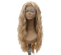 Parrucche Frontali Pizzo Lunga Corpo Onda Fibra Sintetica (Bionda 24")