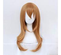 Parrucche GJBXP Anime Cosplay Parrucche rosa a rete con frangia 100% resistente alle alte temperature Fibra di lino Colore Capelli lisci lunghi 26 pollici Strumenti infermieristici