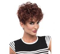 Parrucche grigie corte parrucche Pixie Cut per donne bianche parrucca sintetica con frangia parrucca di ricambio per capelli lisci parrucca naturale