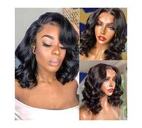 Parrucche in pizzo ondulate breve bob trasparente parrucca frontale in pizzo 13x4 brasiliano body wave parrucche frontali in pizzo per donne capelli umani prepucked 4x4 chiusura dei capelli umani