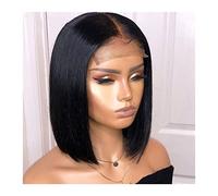 Parrucche in pizzo ondulate parrucche corte Bob parrucche diritte per capelli umani per donne nere parrucche anteriori in pizzo 4x1 densità 150% capelli umani brasiliani rettilinei Bob parrucche