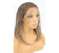 Parrucche Intrecciate A Scatola Bionda Trecce Senza Nodi Parrucca Frontale In Pizzo Parrucche Sintetiche Per Capelli Intrecciati Per Le Donne 4T27 bob Lace Front#26inch
