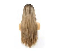 Parrucche Intrecciate A Scatola Bionda Trecce Senza Nodi Parrucca Frontale In Pizzo Parrucche Sintetiche Per Capelli Intrecciati Per Le Donne 4T27 Lace Front#14inch