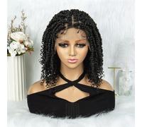 Parrucche Intrecciate Da Donna Parrucca Anteriore In Pizzo Sintetico Parrucca Dreadlock Parrucche Corte Senza Nodi Per Le Donne Nere Parrucca Sintetica 14 Pollici