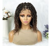 Parrucche Intrecciate Da Donna Parrucca Anteriore In Pizzo Sintetico Parrucca Dreadlock Parrucche Corte Senza Nodi Per Le Donne Nere Parrucca Sintetica 14 Pollici