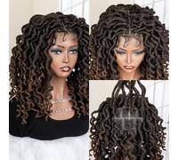 Parrucche Intrecciate Parrucca Piena Sintetica Del Merletto Per Le Donne Nere Parrucca Treccia Intrecciare I Capelli Senza Nodi Scatola Trecce Corte Parrucche Abbigliamento Quotidiano