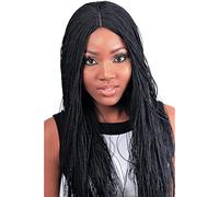 Parrucche intrecciate, parrucche micro twist per donne afroamericane, chiusura per un aspetto naturale, attaccatura dei capelli con trecce, parrucche per donne nere, copr