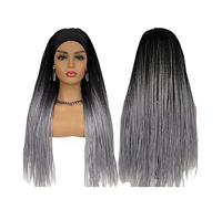 Parrucche Intrecciate Per Capelli Per Donne Nere, 22-28 Pollici Lunghe Parrucche Intrecciate A Scatola Twist Capelli All'Uncinetto Parrucca Treccina Treccina Parrucca Sintetica Per Capelli Parrucche