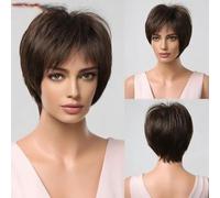 Parrucche lisce con frangia, taglio corto, sintetiche, per donne, stile Lolita quotidiano, resistenti al calore-LC2020-2