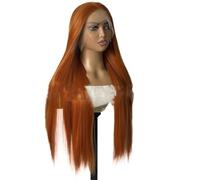 Parrucche lunghe 14 a 26 pollici per le donne, parrucca di capelli sintetici lisci con striscia in mezzo per costume da film di Halloween, cosplay, anime(26inch)