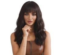 Parrucche Lunghe Bionde Con Effetto Ombre Per Donne, Parrucca Ondulata Da 18 Pollici Con Frangia, Capelli Resistenti Al Calore, Ideali Per L'uso Quotidiano E Per Le Feste.