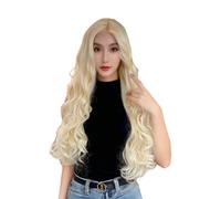 Parrucche Lunghe Bionde Dell'onda Del Corpo Parte Media Con Il Fronte Del Merletto Per Le Donne Cosplay Partito Di Feste 23 Pollici