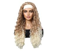 Parrucche Lunghe Bionde Sfumate Per Donne, Parrucche Lunghe E Ricce Da 26 Pollici, Fibra Sintetica Resistente Al Calore Dall'aspetto Naturale Per L'uso Quotidiano Alle Feste