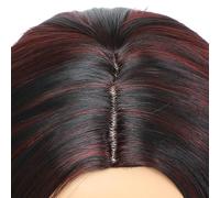 Parrucche Lunghe Color Bordeaux Sfumato Per Donna, Parrucca Ondulata Con Riga Centrale Da 28 Pollici, Capelli Sintetici Resistenti Al Calore, Ideali Per L'uso Quotidiano E Per Le Feste.