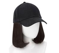 Parrucche lunghe da donna, extension sintetiche per capelli, con cappello da baseball, protette per chemioterapia e malati di cancro