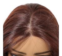 Parrucche Lunghe E Dritte Color Claret, Parrucca Naturale Da 26 Pollici Con Riga Centrale Per Donna, Parrucche Sintetiche A Strati Resistenti Al Calore Per Uso Quotidiano