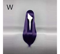 Parrucche lunghe e dritte da donna 80 cm Parrucche sintetiche resistenti al calore Parrucca cosplay anime Halloween Carnevale Parrucche da donna Cosplay AP W