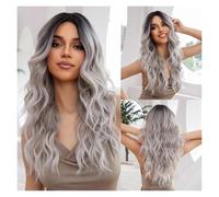 Parrucche Medio-lunghe In Fibra Sintetica Parrucca Media For Capelli Ombre Superiori For Ragazze E Donne, Morbide Naturali, Da Indossare Ogni Giorno Facile Da Indossare(LC8175-1)