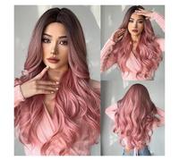 Parrucche Medio-lunghe In Fibra Sintetica Parrucca Media For Capelli Ombre Superiori For Ragazze E Donne, Morbide Naturali, Da Indossare Ogni Giorno Facile Da Indossare(LC313-1)