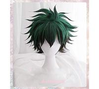 Parrucche My Boku no Hero Academia Izuku Midoriya Parrucche corte verdi nere resistenti al calore Cosplay + parrucca Cap