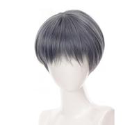 Parrucche naturali per capelli corti, testa completa, per Halloween, vacanze, colore freddo dei capelli, per cosplay e coser