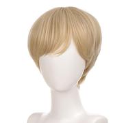 Parrucche naturali per capelli corti, testa completa, per Halloween, vacanze, colore freddo dei capelli, per cosplay e coser