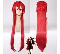 Parrucche nere Butler Grell Sutcliff Parrucche Cosplay Parrucca sintetica resistente al calore lunga 100 cm per anime universali capelli finti Re