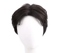 Parrucche Nuova parrucca da uomo nero bello Parrucche da uomo con capelli umani naturali soffici realistici da indossare tutti i giorni Festa a tema Incontri di Halloween aspetto perfetto